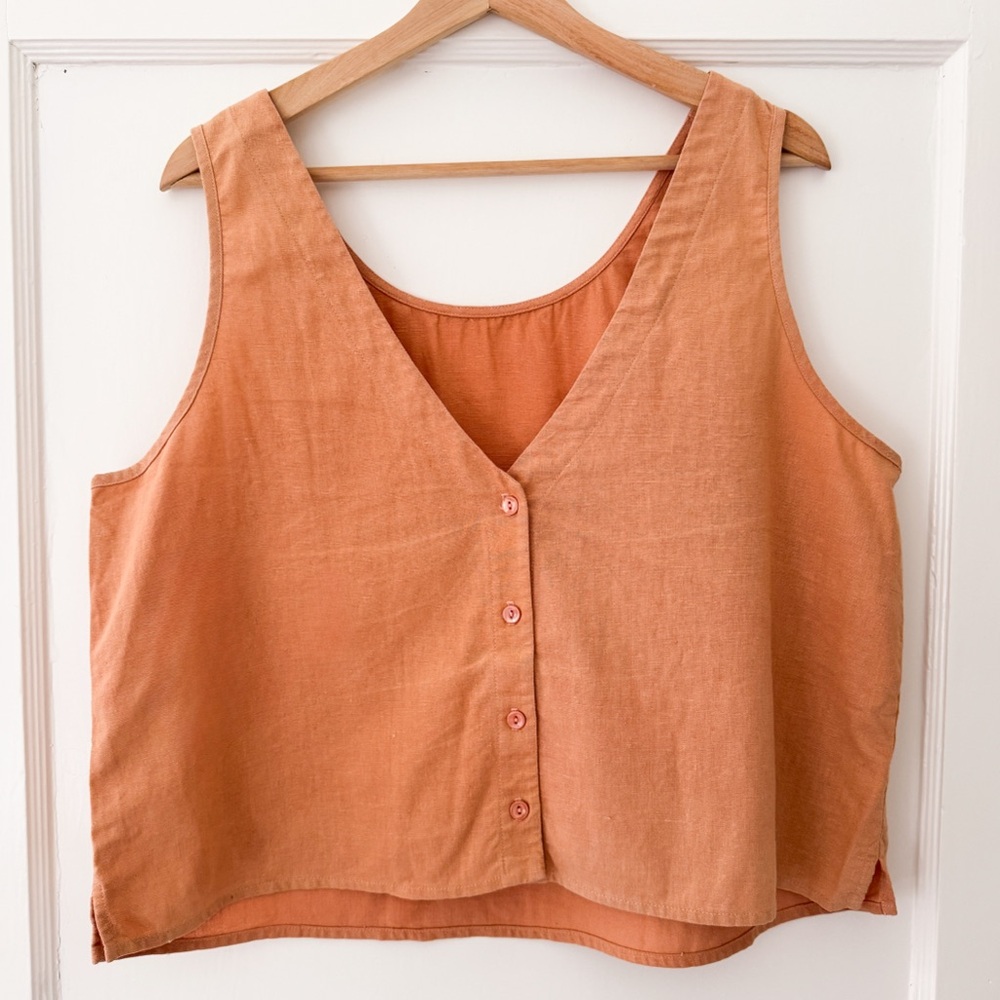 North of West Peach Line Button up reversible tank